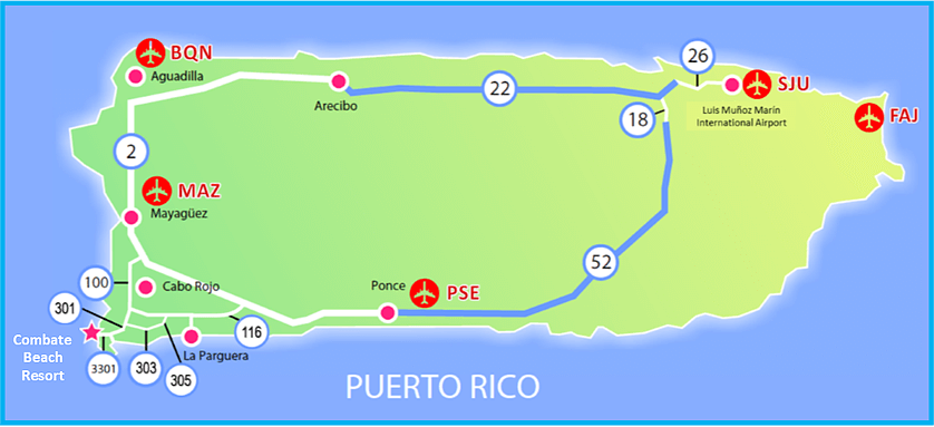 Map of Puerto Rico