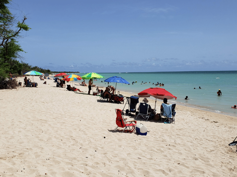 People sitting at the beach